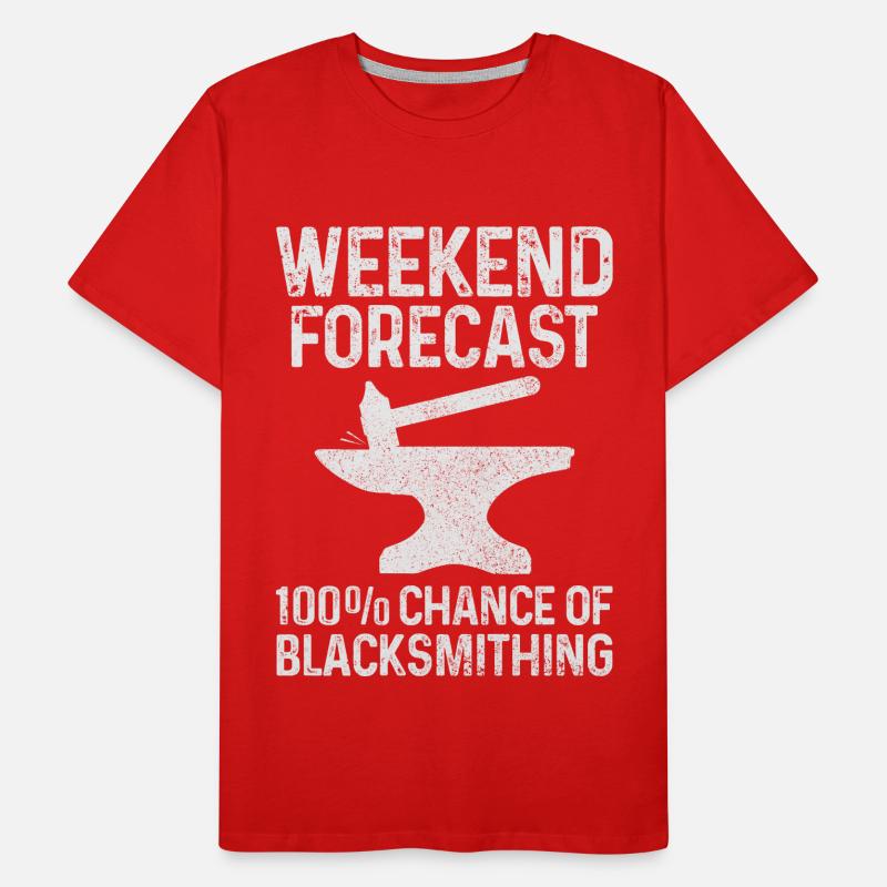 Forging Blacksmith Farrier Gift Men's Premium Organic T-Shirt