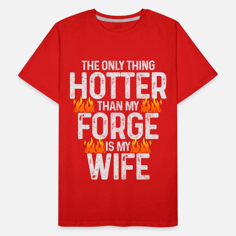 Forger forgeron maréchal-ferrant cadeau T-shirt bio Premium Homme