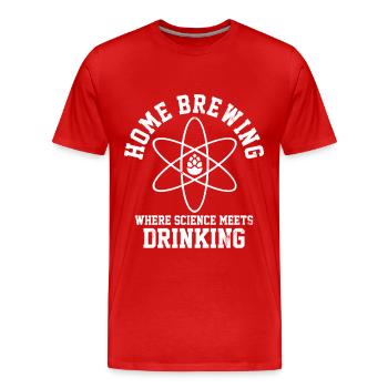 Bière artisanale maître brasseur houblon cadeau - T-shirt bio Premium Homme - rouge - Devant - Damien (186cm)