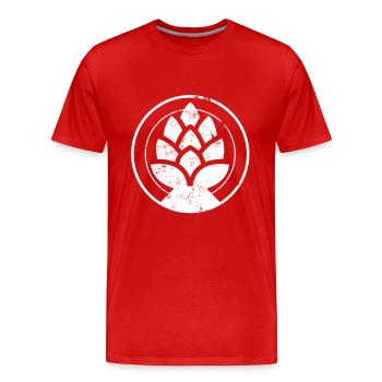 Bière artisanale maître brasseur houblon cadeau - T-shirt bio Premium Homme - rouge - Devant - Damien (186cm)