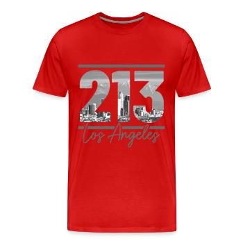 Los Angeles, Californie, Los Angeles - T-shirt bio Premium Homme - rouge - Devant - Damien (186cm)