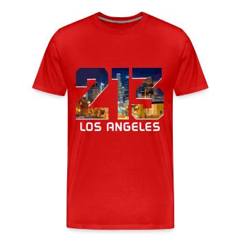 Los Angeles, Californie, Los Angeles - T-shirt bio Premium Homme - rouge - Devant - Damien (186cm)