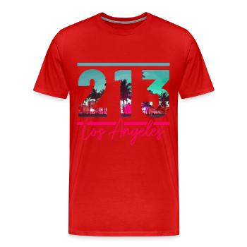 Los Angeles, Californie, Los Angeles - T-shirt bio Premium Homme - rouge - Devant - Damien (186cm)