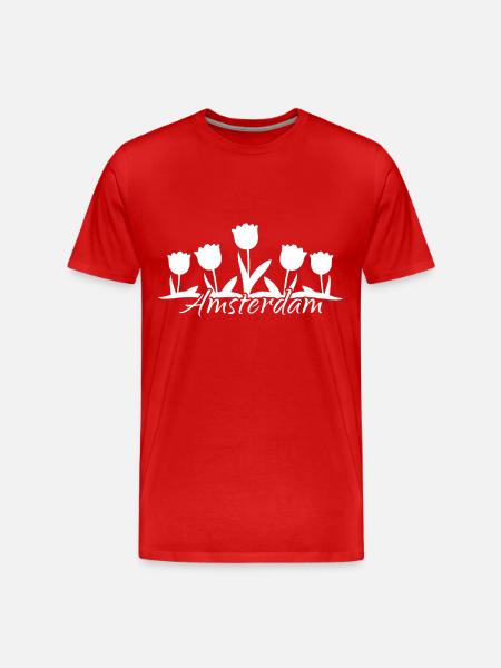 Amsterdam Netherlands Holland Souvenir - Men's Premium Organic T-Shirt - red