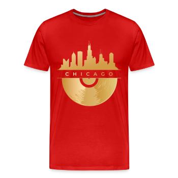 Chicago House Music Illinois - Männer Premium Bio T-Shirt - Rot - Vorne - Damien (186cm)