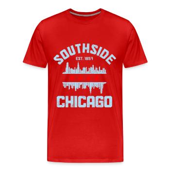 Southside Chicago, Illinois - Männer Premium Bio T-Shirt - Rot - Vorne - Damien (186cm)