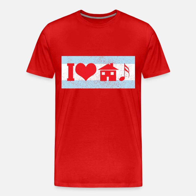 Chicago Illinois Souvenir Geschenk - Männer Premium Bio T-Shirt - Rot