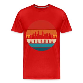 Atlanta Georgia - Männer Premium Bio T-Shirt - Rot - Vorne - Damien (186cm)