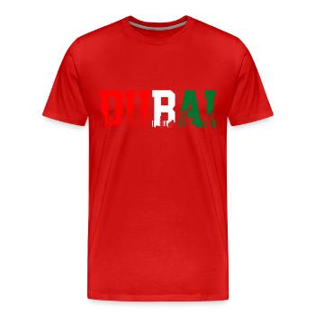 Dubai Skyline UAE Souvenir - Men's Premium Organic T-Shirt - red - Front - Damien (186cm)