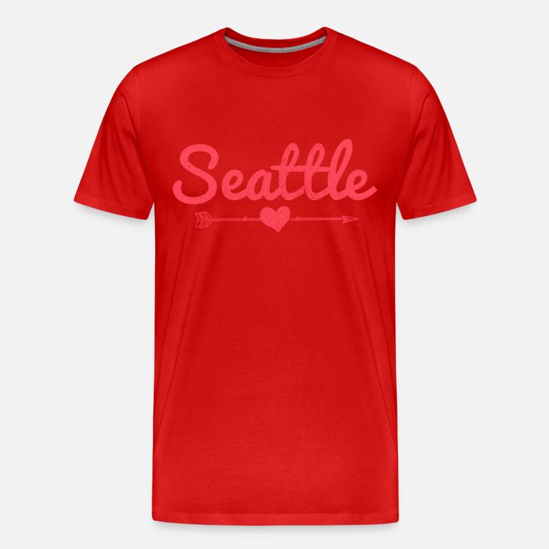 Seattle Washington Souvenir Geschenk - Männer Premium Bio T-Shirt - Rot