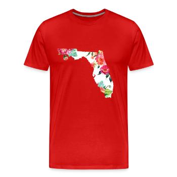 Florida Souvenir USA Amerika - Männer Premium Bio T-Shirt - Rot - Vorne - Damien (186cm)