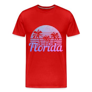 Florida Souvenir USA Amerika - Männer Premium Bio T-Shirt - Rot - Vorne - Damien (186cm)
