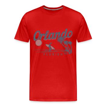 Orlando Florida Souvenir USA Amerika - Männer Premium Bio T-Shirt - Rot - Vorne - Damien (186cm)