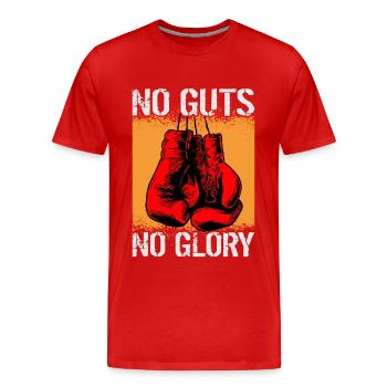 Kein Mut, kein Ruhm Boxen - Männer Premium Bio T-Shirt - Rot - Vorne - Damien (186cm)
