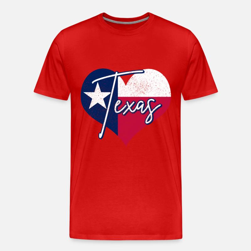 Texas - Männer Premium Bio T-Shirt - Rot