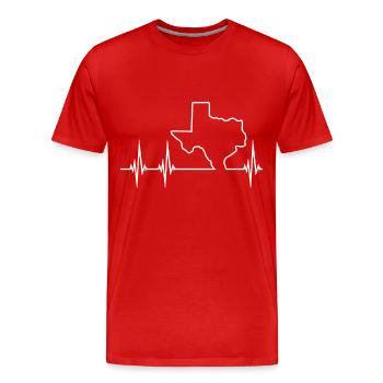 Texas - T-shirt bio Premium Homme - rouge - Devant - Damien (186cm)