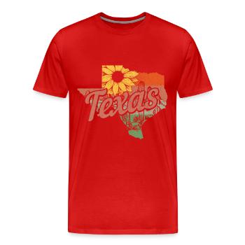 Texas - T-shirt bio Premium Homme - rouge - Devant - Damien (186cm)