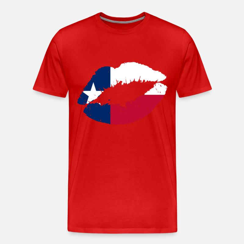 Texas - Männer Premium Bio T-Shirt - Rot