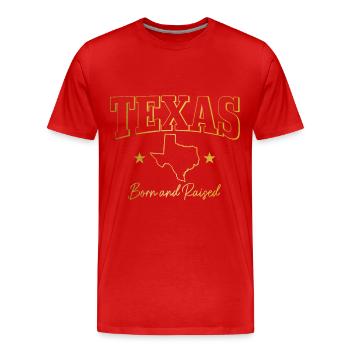 Texas - T-shirt bio Premium Homme - rouge - Devant - Damien (186cm)