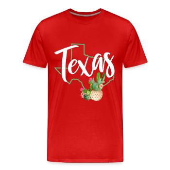 Texas - T-shirt bio Premium Homme - rouge - Devant - Damien (186cm)