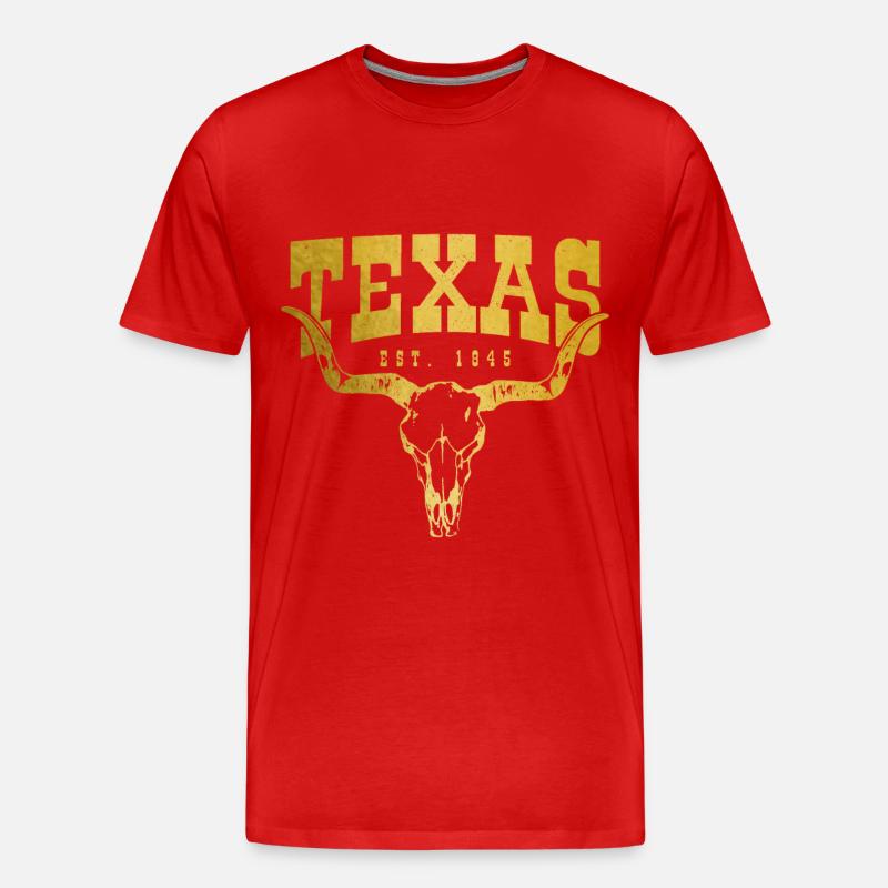 Texas - Männer Premium Bio T-Shirt - Rot