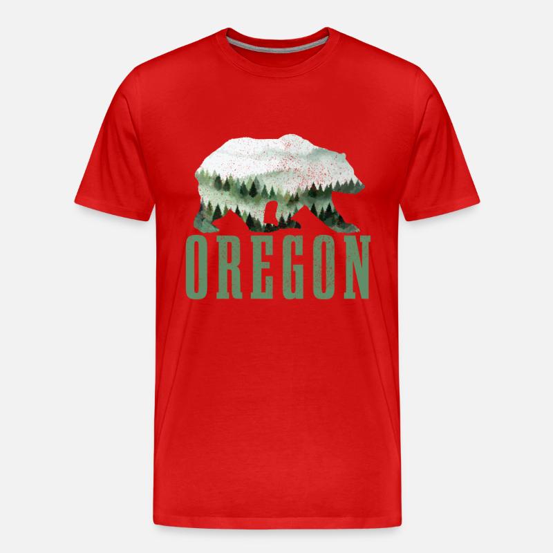 Oregon - Männer Premium Bio T-Shirt - Rot
