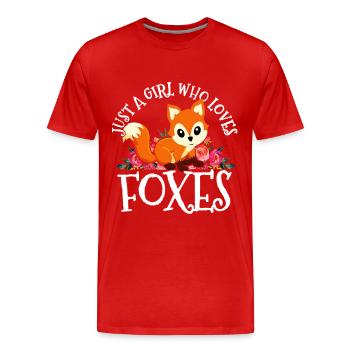 Fuchs - Männer Premium Bio T-Shirt - Rot - Vorne - Damien (186cm)