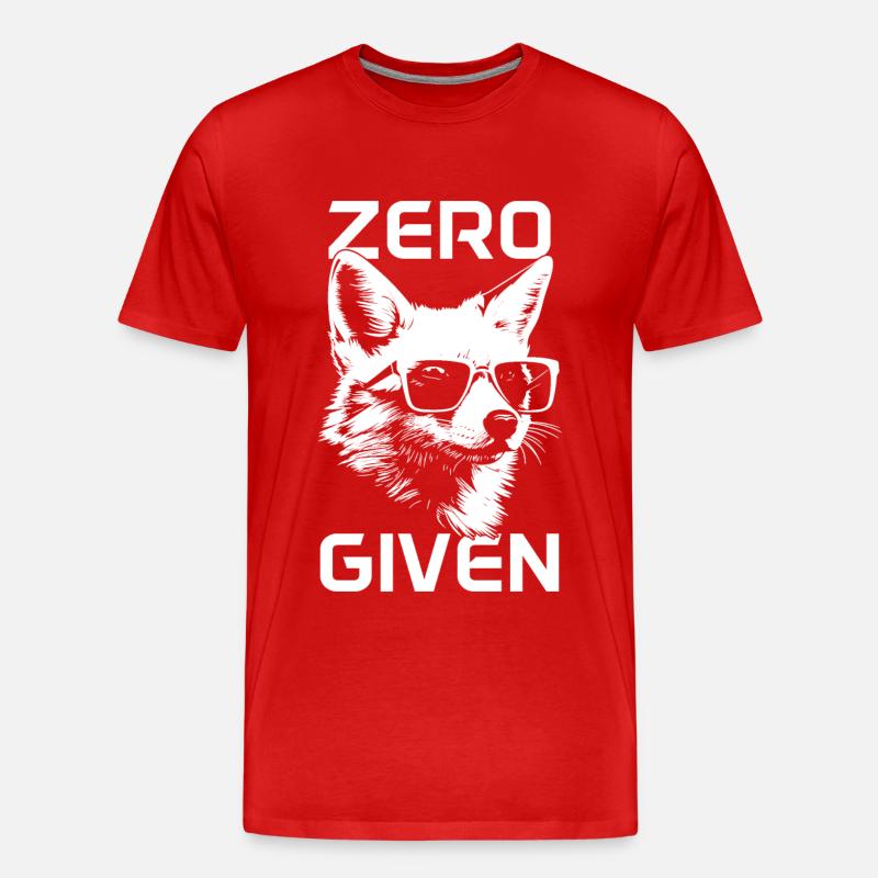 Fox Zero Fox Given Funny - Men's Premium Organic T-Shirt - red