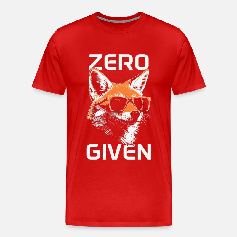 Fuchs Zero Fox Given Lustig - Männer Premium Bio T-Shirt - Rot