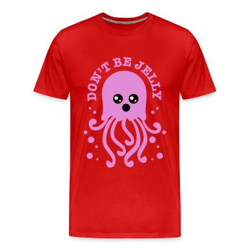 Cadeau de méduse - T-shirt bio Premium Homme - rouge - Devant - Damien (186cm)