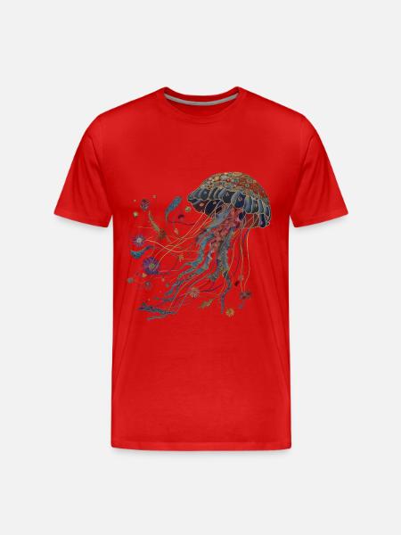 Cadeau de méduse - T-shirt bio Premium Homme - rouge