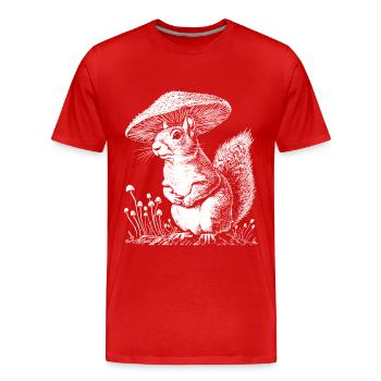 Squirrel - Men's Premium Organic T-Shirt - red - Front - Damien (186cm)