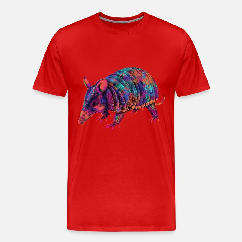 Gürteltier - Männer Premium Bio T-Shirt - Rot