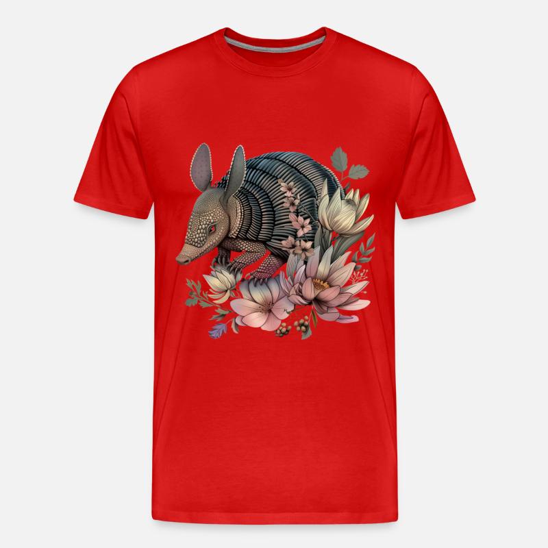 Gürteltier - Männer Premium Bio T-Shirt - Rot