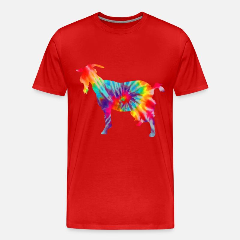 Ziege Tie Dye Geschenk - Männer Premium Bio T-Shirt - Rot