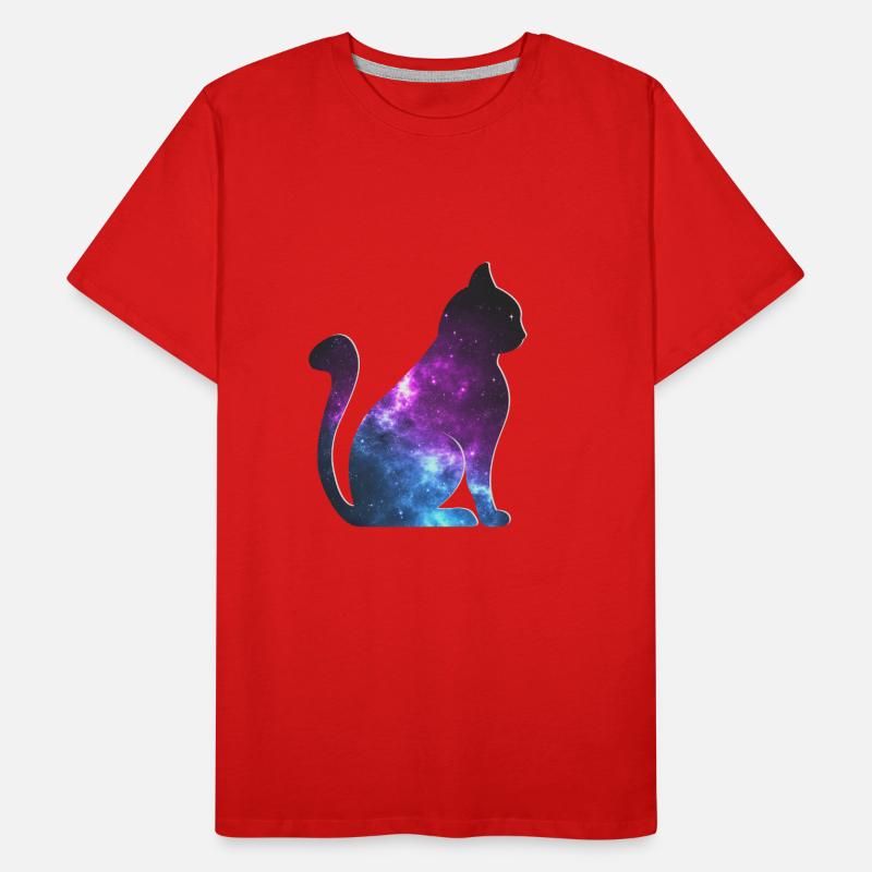 Chat Galaxy Space T-shirt bio Premium Homme