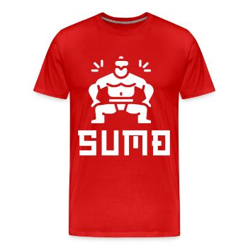 Sumo - T-shirt bio Premium Homme - rouge - Devant - Damien (186cm)