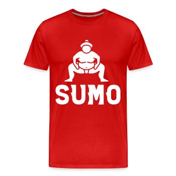Sumo - T-shirt bio Premium Homme - rouge - Devant - Damien (186cm)