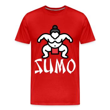 Sumo - T-shirt bio Premium Homme - rouge - Devant - Damien (186cm)