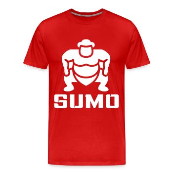 Sumo - T-shirt bio Premium Homme - rouge - Devant - Damien (186cm)