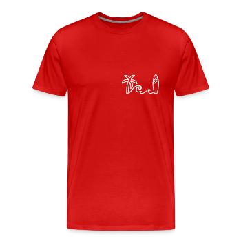Surfing Vintage surfeur cadeau - T-shirt bio Premium Homme - rouge - Devant - Damien (186cm)