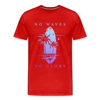 Surfen Surfer Geschenk - Männer Premium Bio T-Shirt - Rot - Vorne - Damien (186cm)