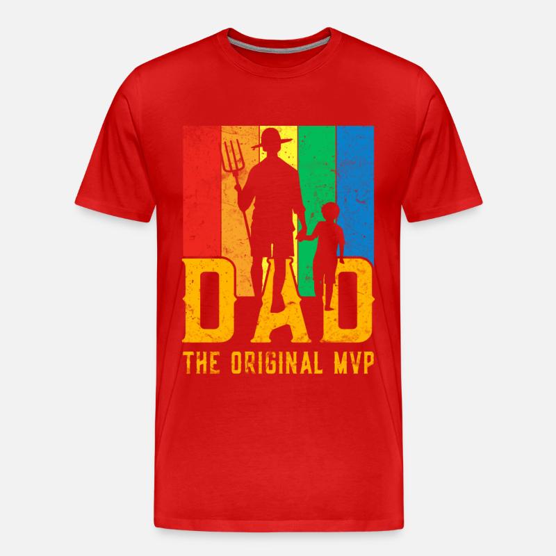 Papa das Original - Männer Premium Bio T-Shirt - Rot