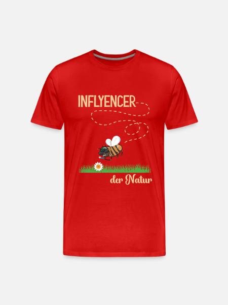 Bienen die Inflyencer - Männer Premium Bio T-Shirt - Rot