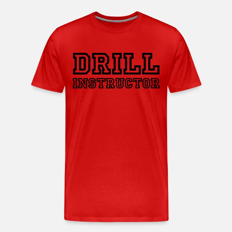 Drill Instructor - Männer Premium Bio T-Shirt - Rot