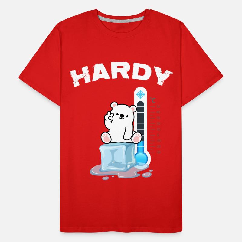 Eisbader Winter Schwimmer Eisbad Eisbär T-shirt bio Premium Homme