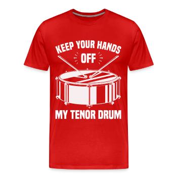 Tenor Schlagzeuger - Männer Premium Bio T-Shirt - Rot - Vorne - Damien (186cm)