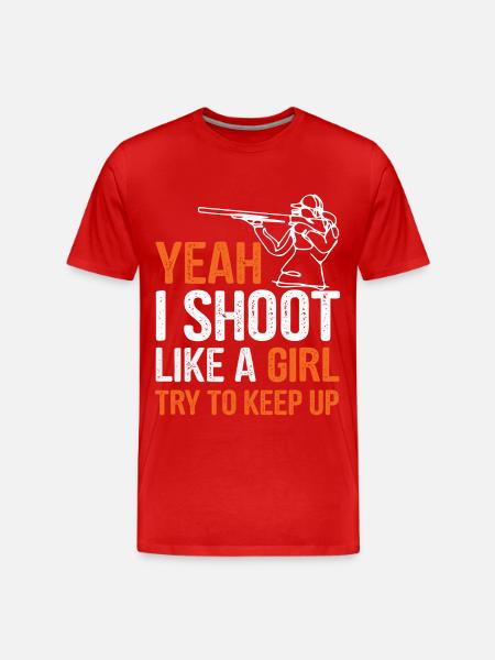 Trapschießen - Männer Premium Bio T-Shirt - Rot