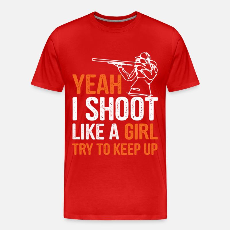 Trapschießen - Männer Premium Bio T-Shirt - Rot