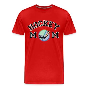 Hockey Mom - Men's Premium Organic T-Shirt - red - Front - Damien (186cm)